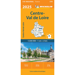 Carte routière et touristique Michelin -  518 CENTRE - VAL DE LOIRE 2025