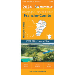 Carte randonnée 520 FRANCHE COMTE 2024