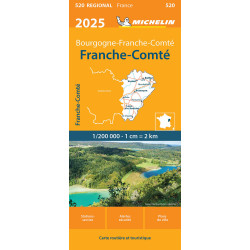 Carte routière et touristique Michelin -  520 FRANCHE COMTE 2025