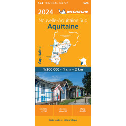 Carte randonnée 524 AQUITAINE 2024