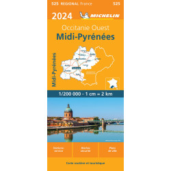 Carte randonnée 525 MIDI-PYRENEES 2024