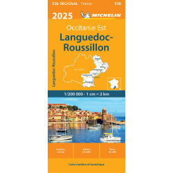 Carte routière et touristique Michelin -  526 LANGUEDOC-ROUSSILLON 2025