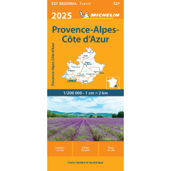 Carte routière et touristique Michelin -  527 PROVENCE ALPES COTE D'AZUR 2025