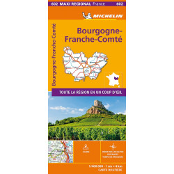Carte routière Michelin -  BOURGOGNE FRANCHE-COMTÉ