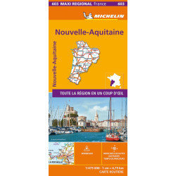 Carte routière Michelin - NOUVELLE AQUITAINE