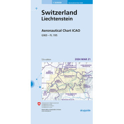 Carte randonnée CARTE AERONAUTIQUE ICAO SUISSE