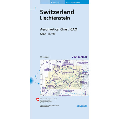 Carte randonnée CARTE AERONAUTIQUE ICAO SUISSE