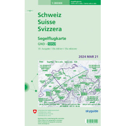 Carte randonnée SUISSE CARTE VOL A VOILE