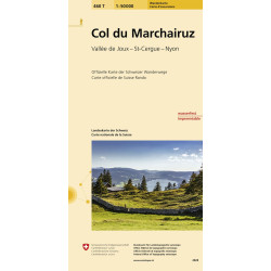 Carte randonnée COL DU MARCHAIRUZ / ST CERGUE PEDESTRE