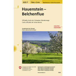 Carte randonnée HAUENSTEIN - BELCHENFLUE INDECHIRABLE ET RESISTANTE EAU