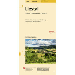 Carte randonnée LIESTAL BASSELAN FRICKTAL SUDBADEN