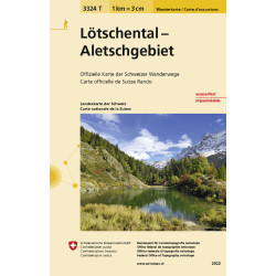 Carte randonnée LOTSCHENTAL - ALETSCHGEBIET INDECHIRABLE ET RESISTANTE EAU