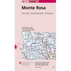 Carte randonnée MONTE ROSA