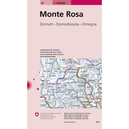Carte randonnée MONTE ROSA