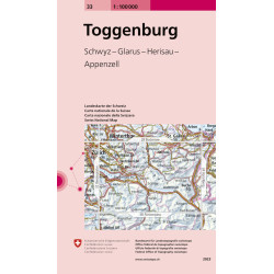 Carte randonnée TOGGENBURG