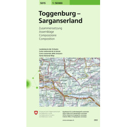 Carte randonnée TOGGENBURG-ST GALLER OBERLAND