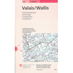 Carte randonnée VALAIS WALLIS 105