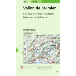Carte randonnée VALLON DE SAINT IMIER
