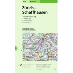 Carte randonnée ZURICH-SCHAFFHAUSEN