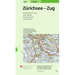 Carte randonnée ZURICHSEE-ZUG