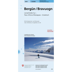 Carte randonnée BERGUN/BRAVUOGN SKI