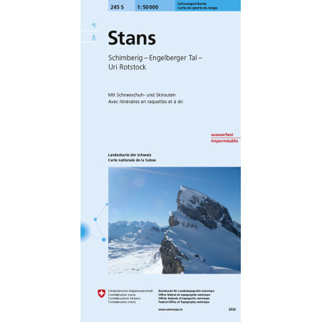 Carte randonnée STANS SKI PAPIER IMPERMEABLE