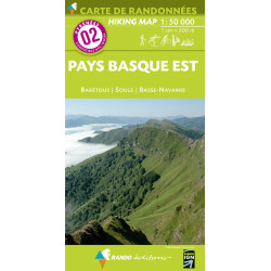 Carte randonnée 02 PAYS BASQUE EST - BARETOUS SOULE - BASSE-NAVARRE