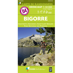 Carte randonnée 04 BIGORRE - CAUTERETS - GAVARNIE ST LARY-SOULAN - PN DES PYRENEES