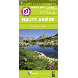 Carte randonnée 07 HAUTE ARIEGE - VICDESSOS - ORLU