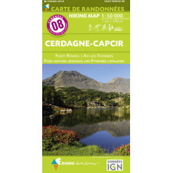 Carte randonnée 08 CERDAGNE-CAPCIR - FONT-ROMEU AX-LES-THERMES - PNR PYRENEES