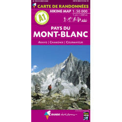 Carte randonnée A1 PAYS DU MONT-BLANC  -  AVARIS CHAMONIX - COURMAYEUR