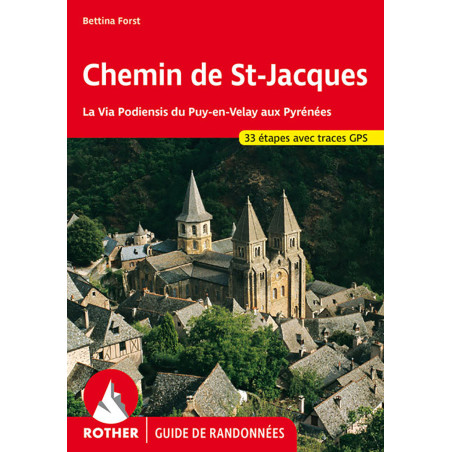 Carte randonnée CHEMIN DE ST JACQUES FRANCE (FR) GPS VIA PODIENSIS PUY EN VELAY PYR