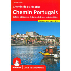 Carte randonnée CHEMIN PORTUGAIS (FR) PORTO A ST JACQUES DE COMPOSTELLE