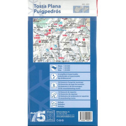 Carte randonnée CARTE HIVER TOSSA PLANA PUIGPEDROS ITIN RAQUETTE/SKI RANDO WATERPROOF