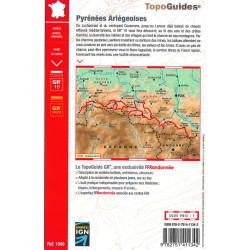Carte randonnée GR10 PYRÉNÉES ARIEGEOISES 1090