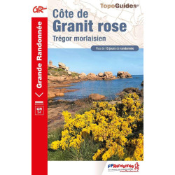 Carte randonnée GR34/GR341 COTE DE GRANIT ROSE 346