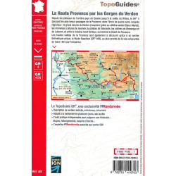 Carte randonnée GR4/GR406 HAUTE PROVENCE PAR GORGES DU VERDON 401