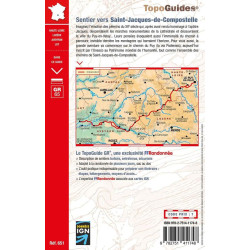 Carte randonnée GR65/GR651 SAINT-JACQUES, LE PUY- FIGEAC 651