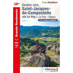 Carte randonnée GR65/GR651 SAINT-JACQUES, LE PUY- FIGEAC 651