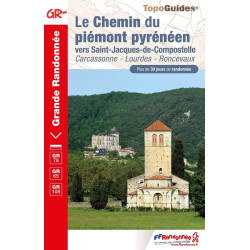 Carte randonnée GR65/GR78/GR653/GR108/GR108A CHEMIN DE PIÉMONT PYRÉNÉEN 780
