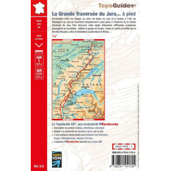 Carte randonnée GR9/GR5/GR5E/GR509/GRGTJ GRANDE TRAVERSEE DU JURA 512