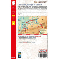 Carte randonnée GRP LOUE LISON AU PAYS DE COURBET 2501