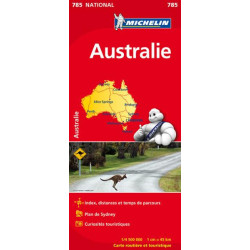 Carte routière et touristique AUSTRALIE mic785