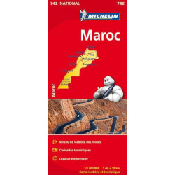 Carte routière et touristique Michelin MAROC  mic742
