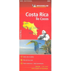 Carte routière et touristique MICHELIN - COSTA RICA - mic804