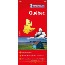 Carte routière et touristique MICHELIN - QUEBEC - mic760