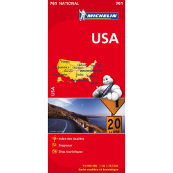 Carte routière et touristique MICHELIN -  USA - mic761
