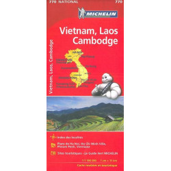 Carte routière et touristique MICHELIN - VIETNAM LAOS CAMBODGE - mic770