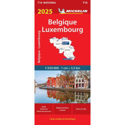 Carte routière et touristique MICHELIN -  716 BELGIQUE LUXEMBOURG