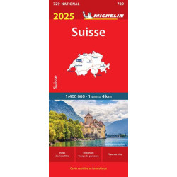 Carte routière et touristique MICHELIN - 729 SUISSE